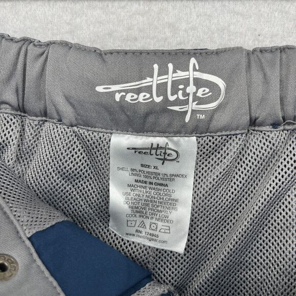 REEL LIFE Shorts Mens XL Swim Trunks Beach Boardshort Drawstring Mesh Lined Blue - Picture 12 of 14